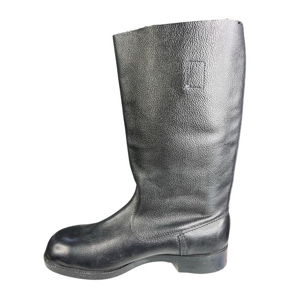 Vintage 80’s NVA Men’s German Officer Black Leather Jack Boots Size 29 US 10 main image 8